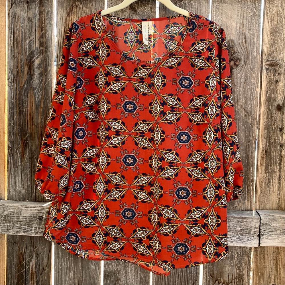 Pink Owl Boho top - Medium Fit